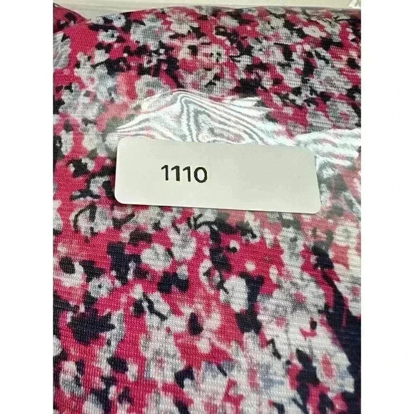 Honeyme Curvy Women's Size XL Open Front Pink Flowers Floral Print Cardigan - Picture 8 of 8